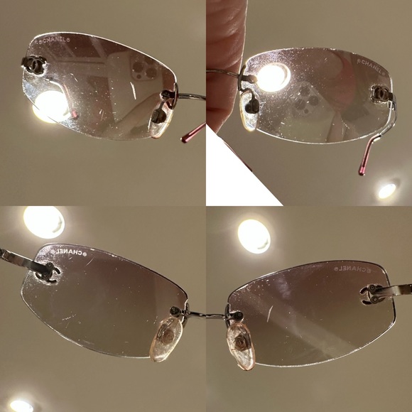 Chanel 4002 Rimless CC Vintage Y2K Sunglasses in Pink Hue - Picture 16 of 16